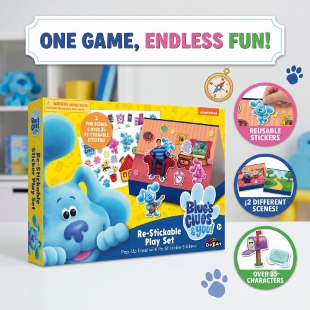 Blues Clues and You Re Stickable Sticker Play‎ Set Cra Z Art Reusable Activity